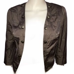 Forever 21 Cropped Grey Button Jacket Size Small